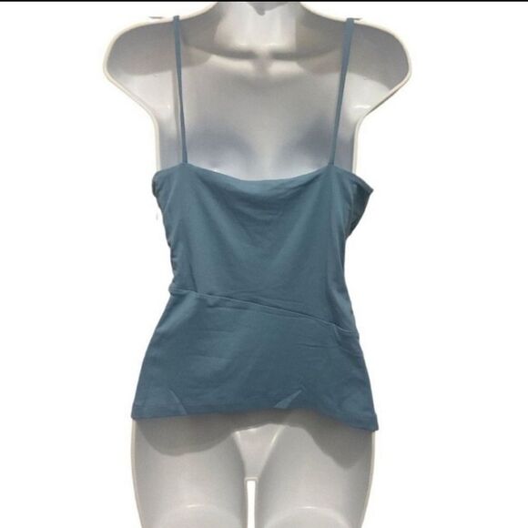 Susana Monaco Vista Blue Spaghetti Strap Tank Top size Meduim NWT - Picture 3 of 3